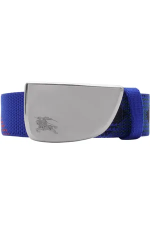 Burberry Check webbing shield belt