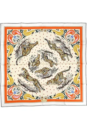 Hermès 2010s Carré 90 Guepards scarf