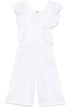 Twin-Set Logo-plaque dungarees