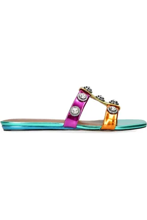 Kurt Geiger Octavia crystal-embellished leather sandals