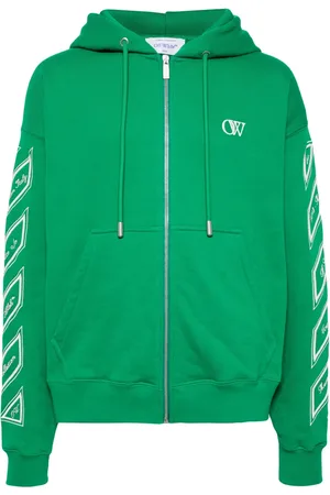 OFF-WHITE Diag-stripe zip-up hoodie