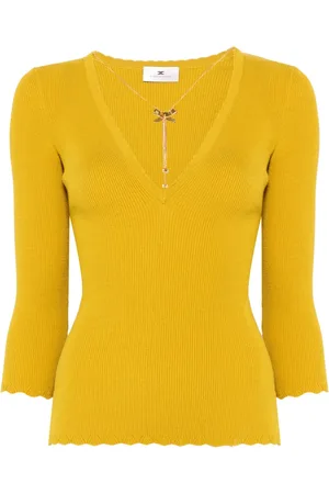 Elisabetta Franchi Necklace-detail ribbed top