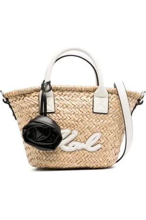 Karl Lagerfeld K/signature Small Raffia tote bag