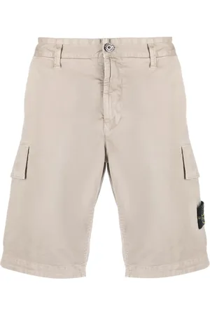 Stone Island Logo-patch cotton Bermuda shorts