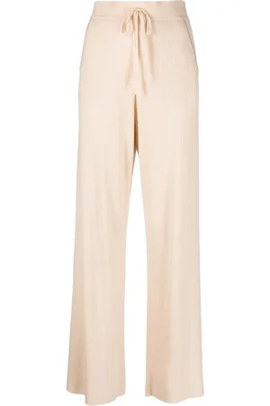MAX & MOI Ribbed wide-leg trousers