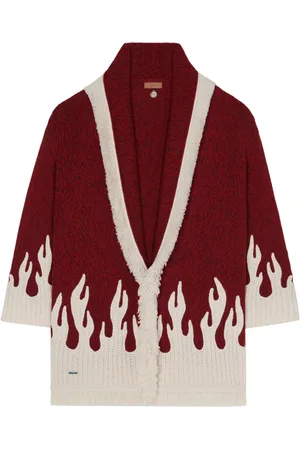 Alanui Flame-motif wool-blend cardigan