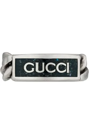 Gucci Logo plaque chain ring