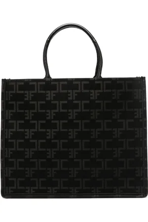 Elisabetta Franchi Large monogram-jacquard tote bag