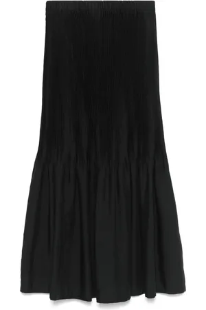 Issey Miyake 2000s plissé-effect midi skirt