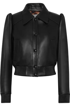 Philipp Plein Logo-plaque leather bomber jacket