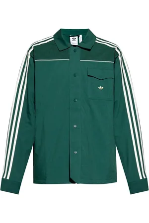 adidas Logo-embroidered shirt jacket