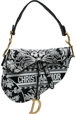 Dior 2022 Embroidered Canvas Ornamental Cornely Saddle Bag shoulder bag