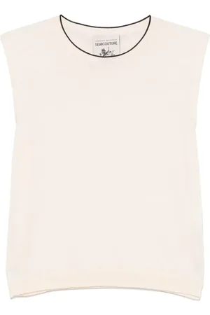 SEMICOUTURE Fine-knit vest