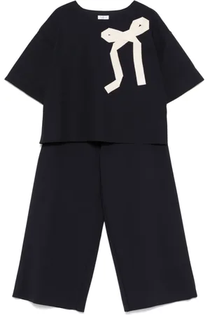 Il gufo Bow-detail trouser set