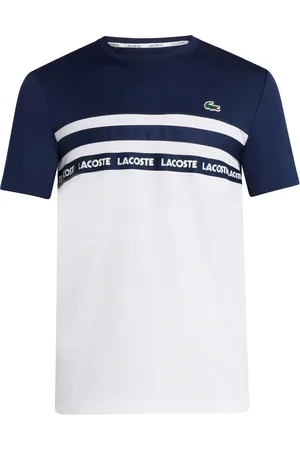 Lacoste Logo-trim striped T-shirt
