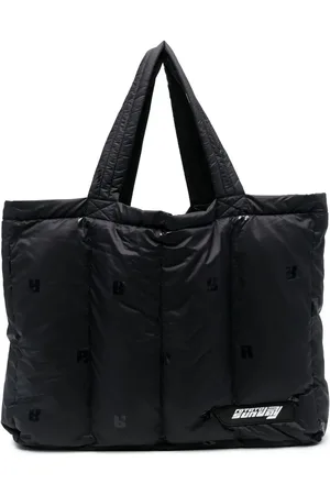 ROTATE Logo-print puffer tote bag