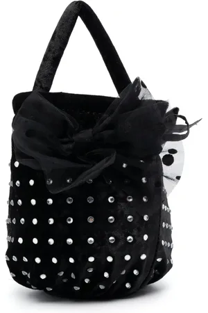 MONNALISA Crystal-embellished velvet shoulder bag