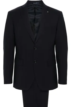 TAGLIATORE Brooch-detail wool-blend suit