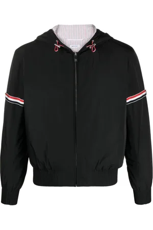 Thom Browne RWB-stripe hooded jacket