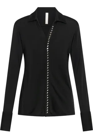 DION LEE Studded-placket shirt