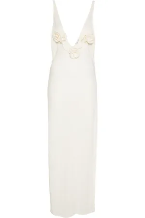 MAGDA BUTRYM Floral-appliqué maxi dress