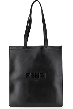 Fendi 2010-2024 Embossed Leather Logo Shopper tote bag