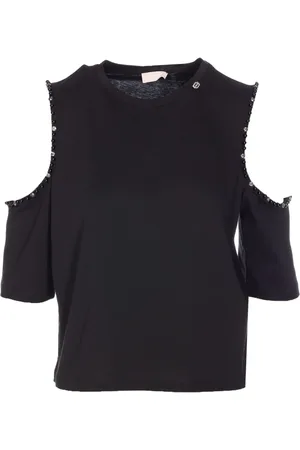 Liu Jo Cold-shoulder embellished top