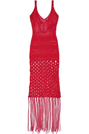 LANEUS Crochet-knit dress