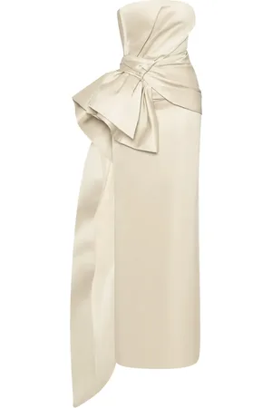 Oscar de la Renta Bow Detail trumpet gown