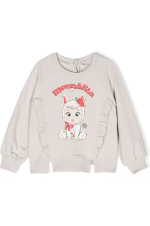 MONNALISA Logo-print crew-neck sweatshirt