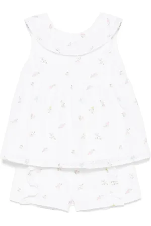 PATACHOU Broderie-anglaise top and shorts set