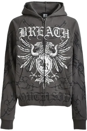 Breathe Graphic-print zip-up hoodie
