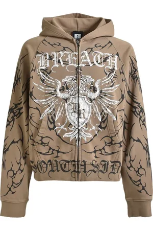 Breathe Graphic-print zip-up hoodie