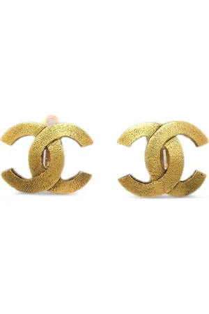 CHANEL 1990-2000s CC clip-on earrings