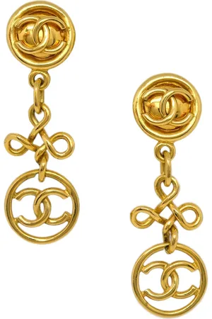 CHANEL 1995 CC drop clip-on earrings
