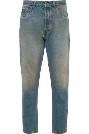 Prada Distressed-effect straight-leg jeans