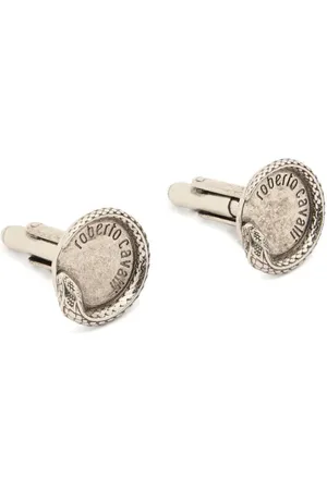 Roberto Cavalli Snake-embossed cufflinks
