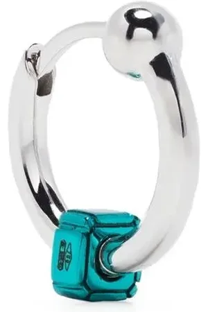 Eera 18kt white gold Square mini hoop earring