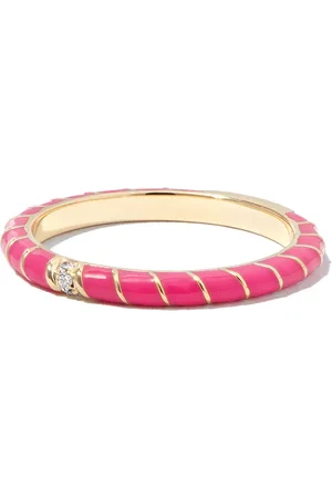 YVONNE LÉON 9kt yellow Alliance Mini Torsade diamond and enamel ring