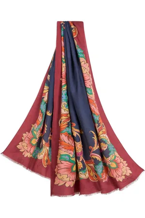 Etro Floral-print jacquard scarf
