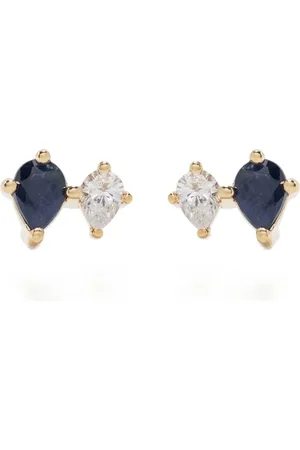 Adina Reyter 14kt yellow Premier Amigos sapphire and diamond earrings