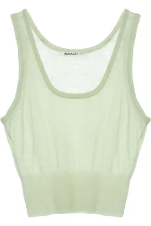 Auralee Sheer knitted tank top