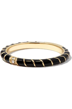 YVONNE LÉON 9kt yellow diamond enamel ring