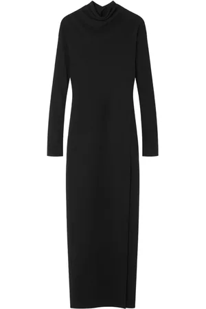 VERSACE Front-slit midi dress