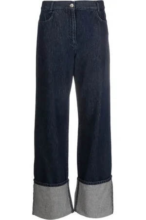 Patrizia Pepe Turn-up high-waisted jeans