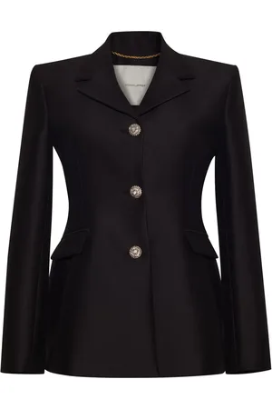 ADAM LIPPES Single-breasted wool-silk blend blazer