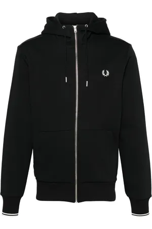 Fred Perry Embroidered-logo zip-up jacket