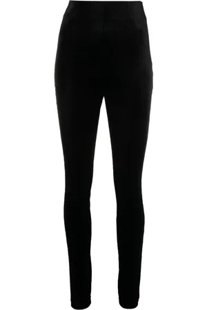 Serafini High-waisted velvet leggings