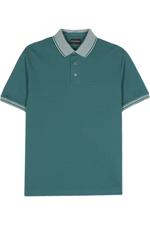 Emporio Armani Striped-trim polo shirt