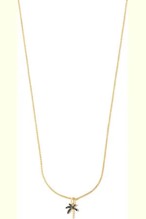 YVONNE LÉON 18kt yellow diamond palm tree necklace